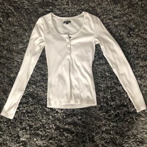White long sleeve top